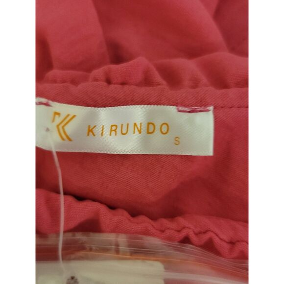 Kirundo Pink Maxi Dress Ruffle One Shoulder High Waist Split Small NWT - Picture 16 of 16